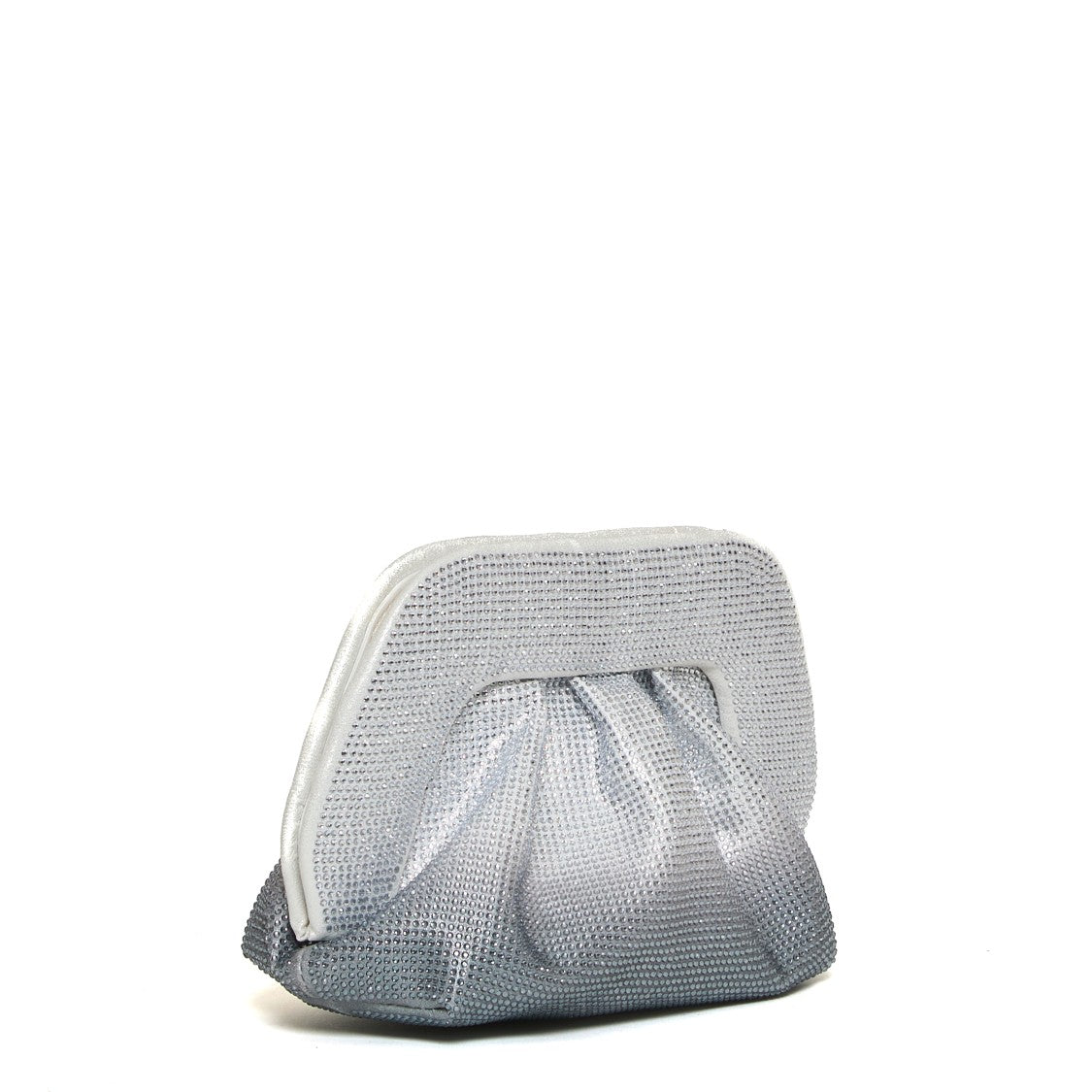 Themoirè Clutch Strass Degrade Silver Smoke With Micro Strass Detail