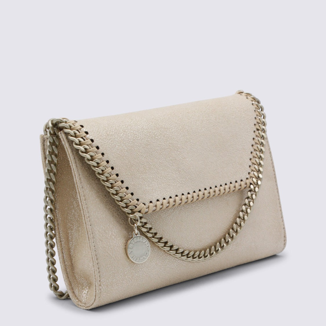 Stella Mccartney Gold Faux Leather Falabella Mini Crossbody Bag