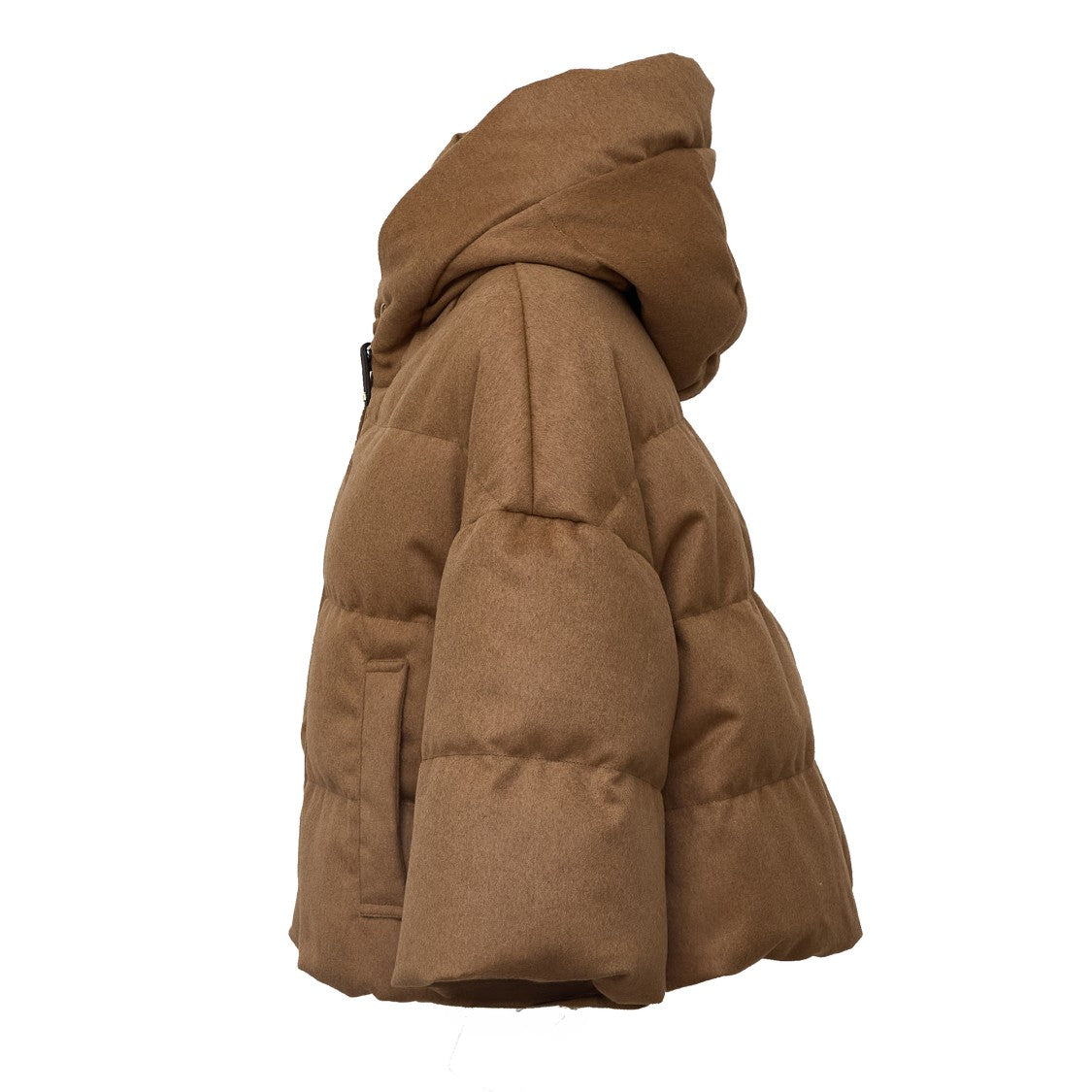 Max Mara Pam Drap Baby Camel Goose Down Padded Jacket