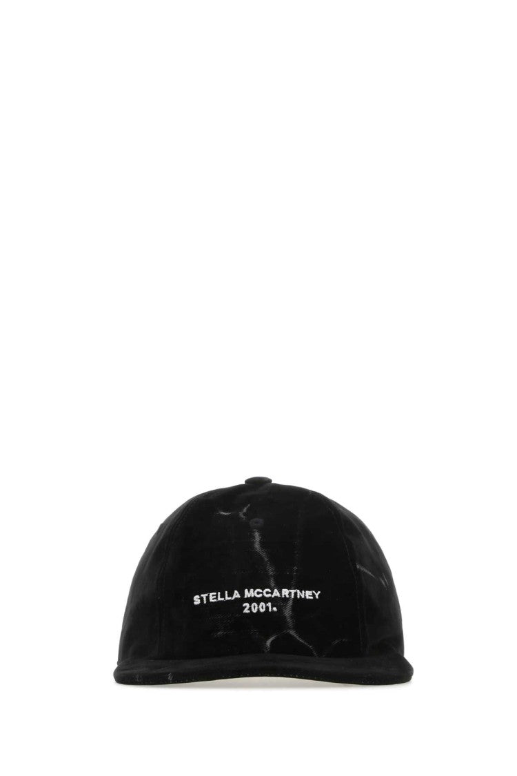 Stella Mccartney Black Velvet Baseball Cap