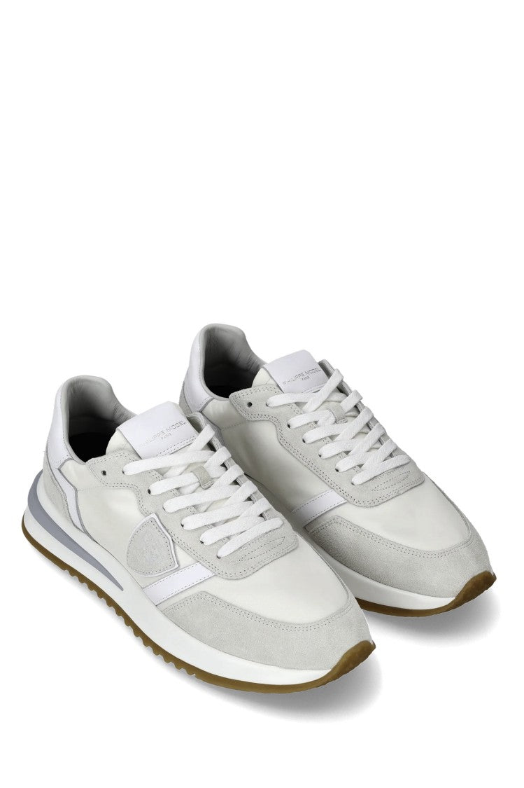 Philippe Model White Tropez 2.1 Suede Nylon Sneakers