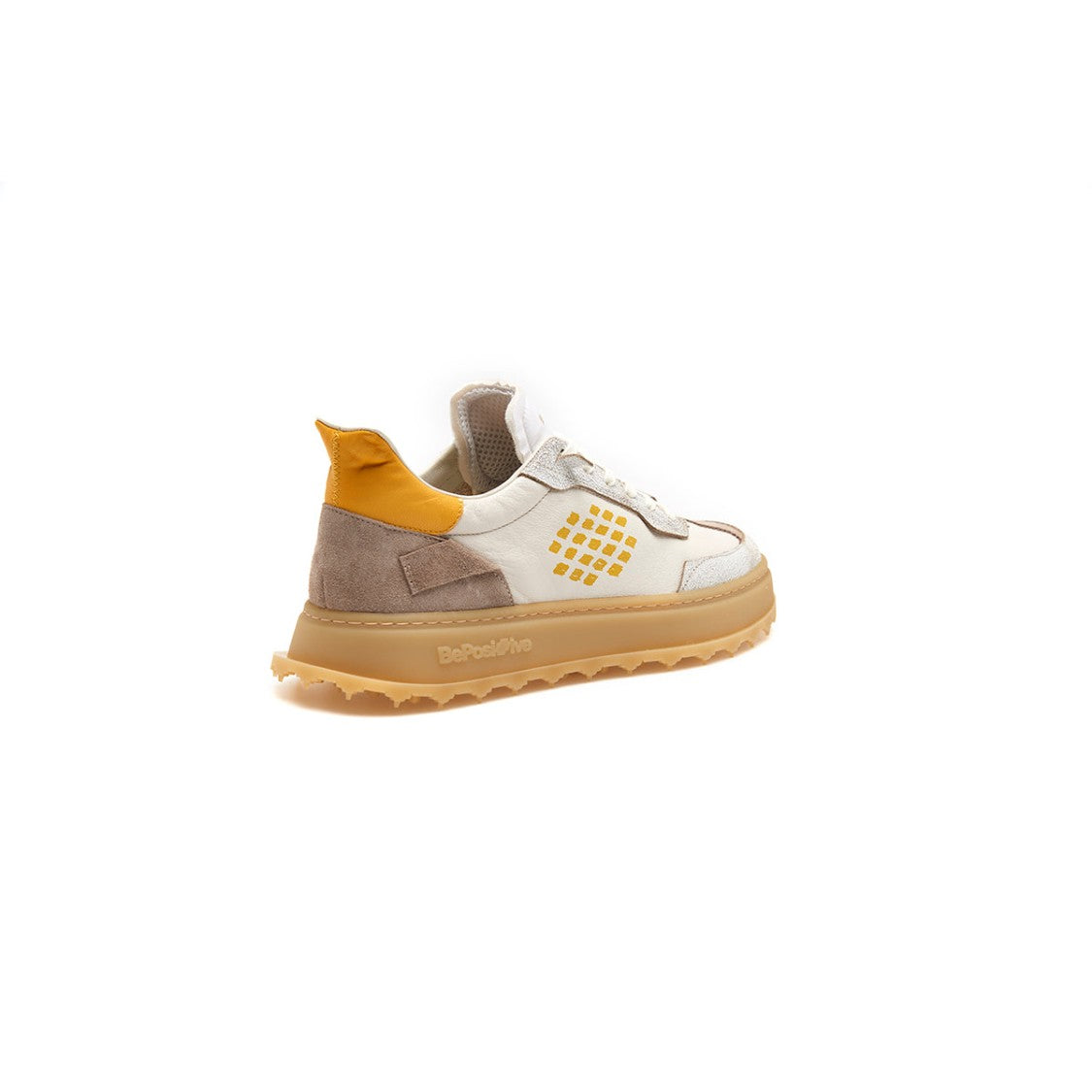 Bepositive Leather Suede Asymmetric Wing Sneakers