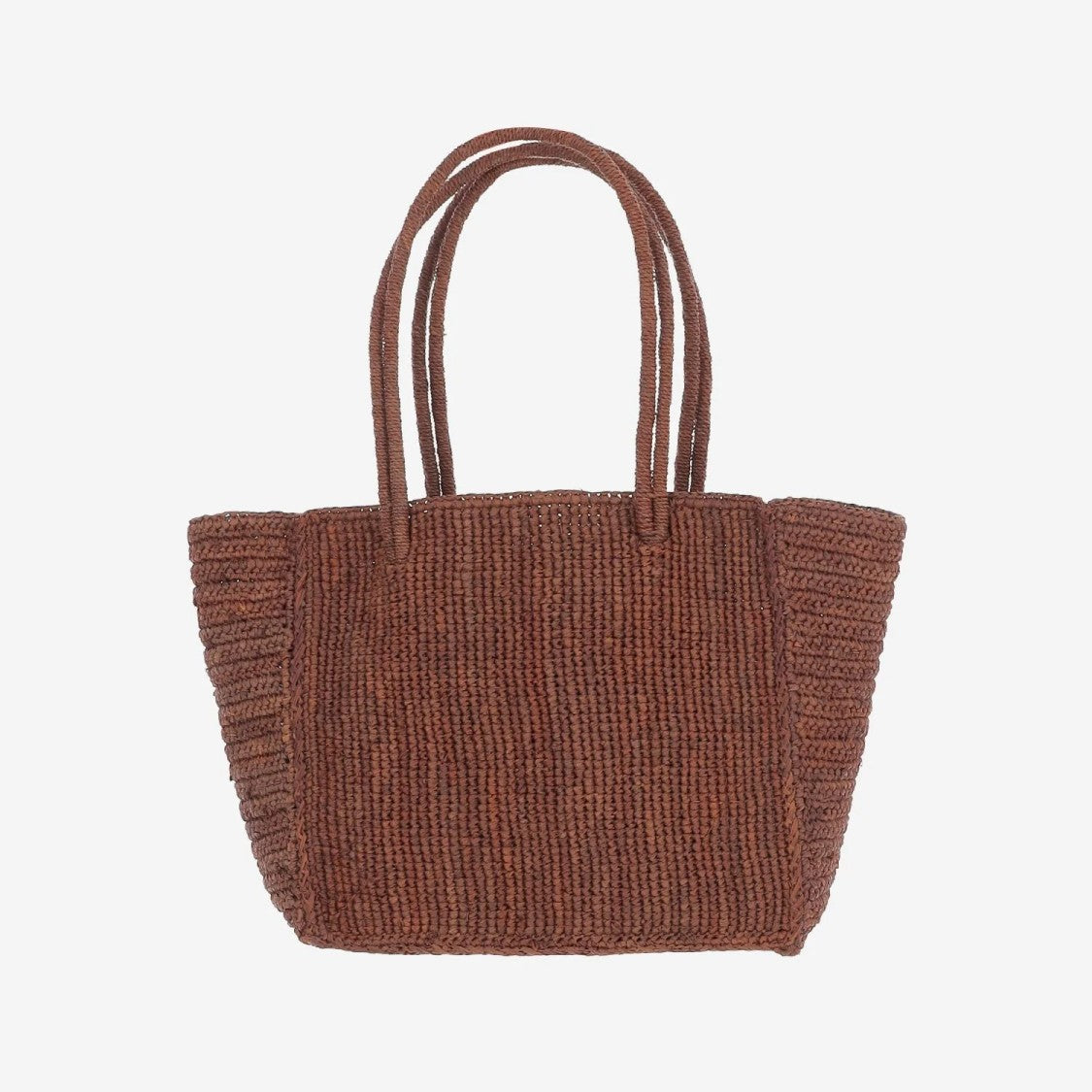 Mc2 Saint Barth Textured Woven Medium Tote Bag With Embroidered Logo