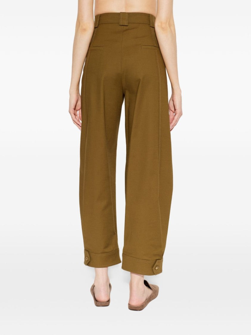 Max Mara High Waist Cropped Seam Trousers