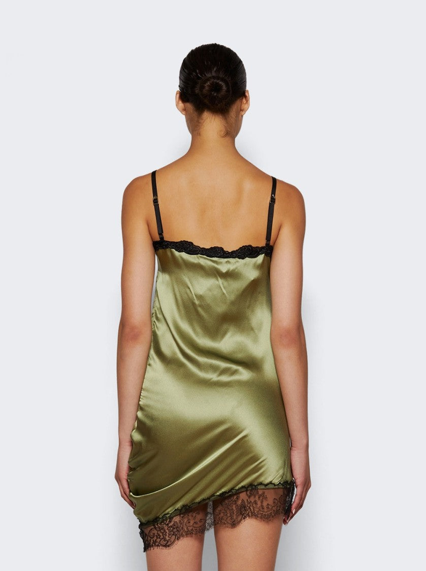 The Attico Sweetheart Neckline Silk Mini Dress
