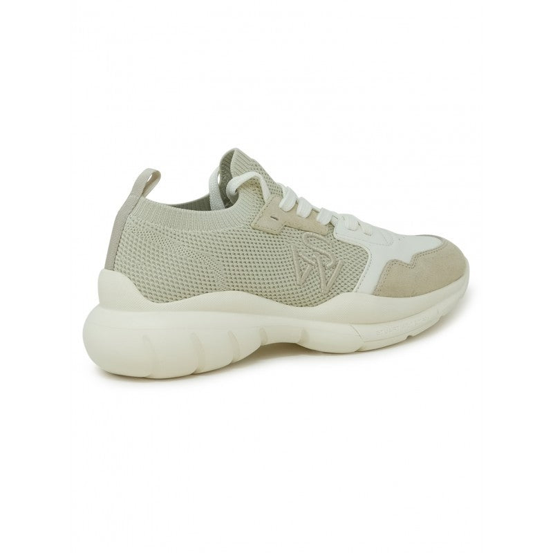 Stuart Weitzman White Calf Leather 5050 Sneaker