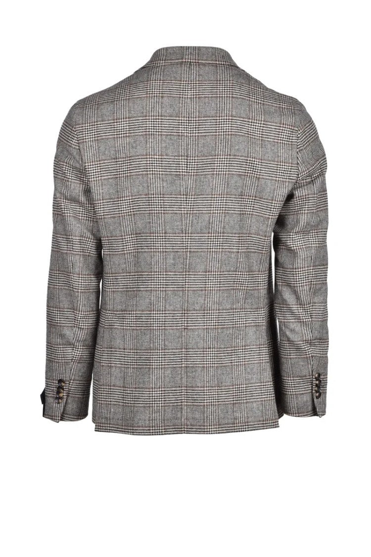Sartoria Latorre Tailored Checkered Beige Jacket
