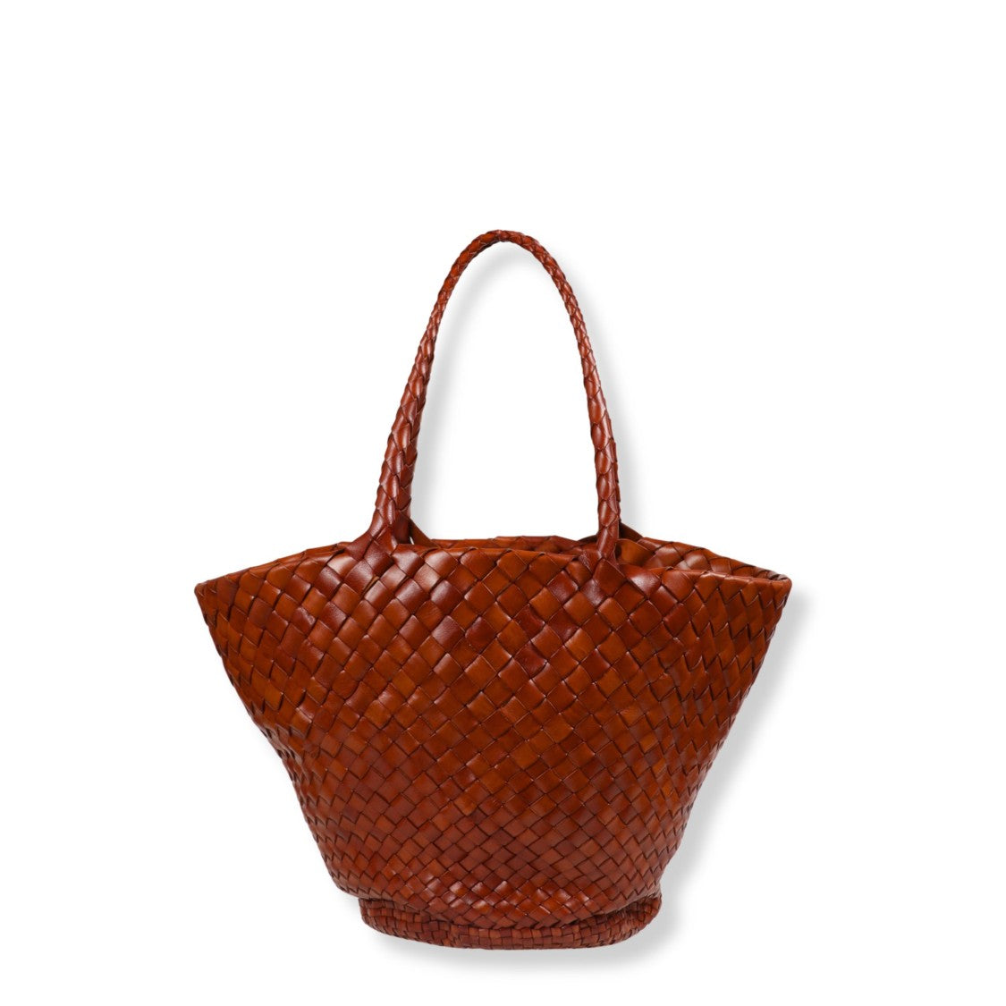 Dragon Diffusion Artisan Brown Handwoven Leather Tote Bag