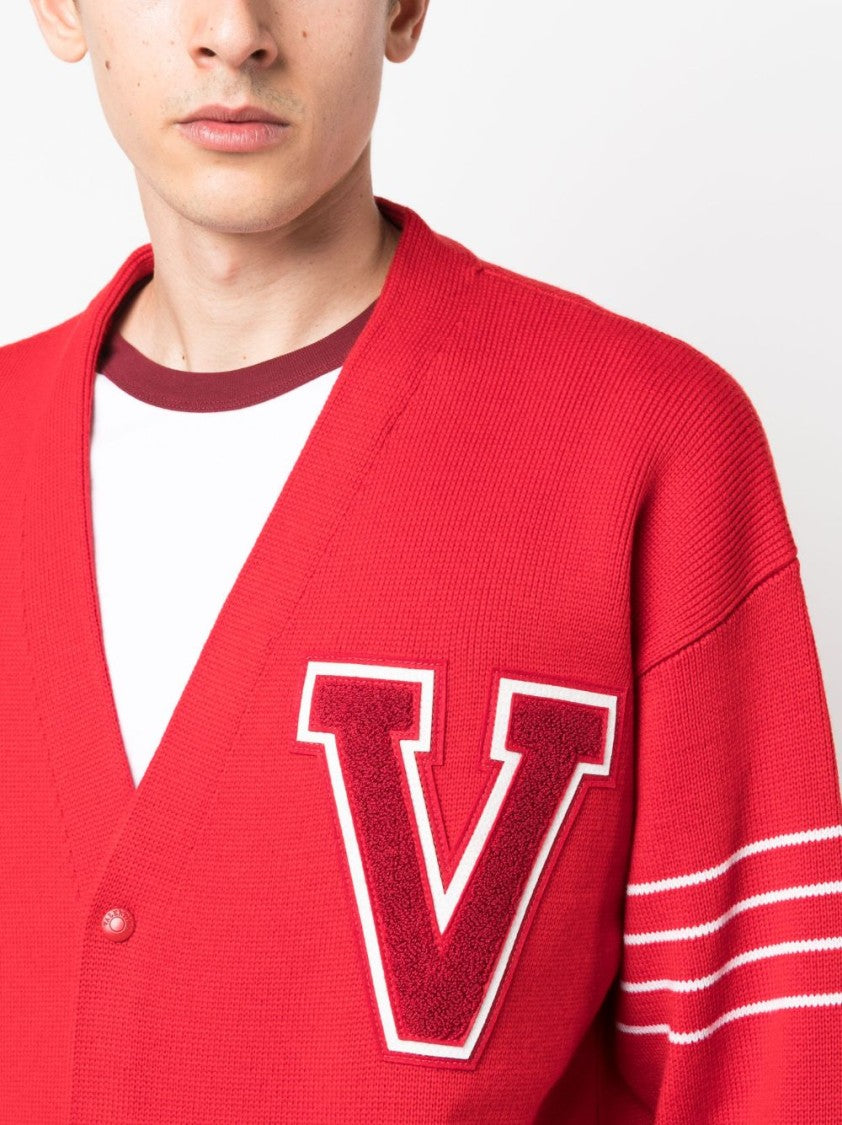 Valentino Garavani Vlogo-Patch Wool Cardigan