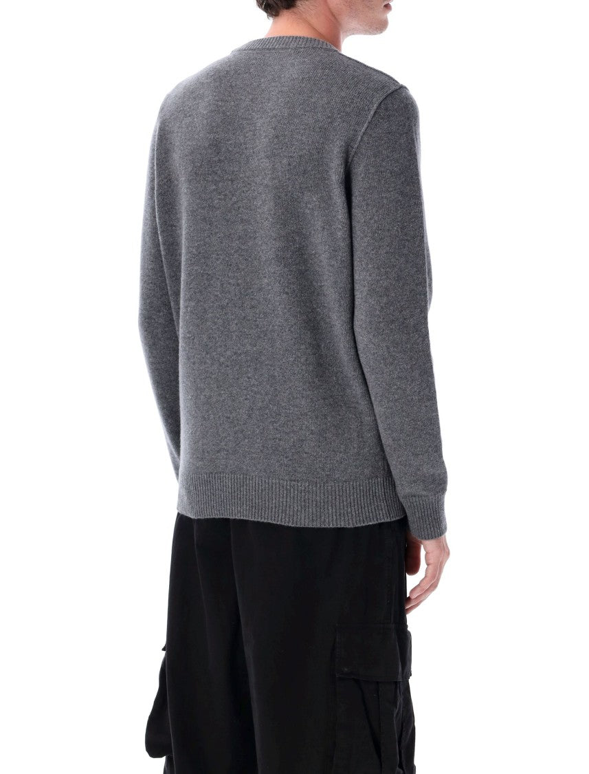 Stone Island Soft Texture Crewneck Jumper With Unique Logo Patch