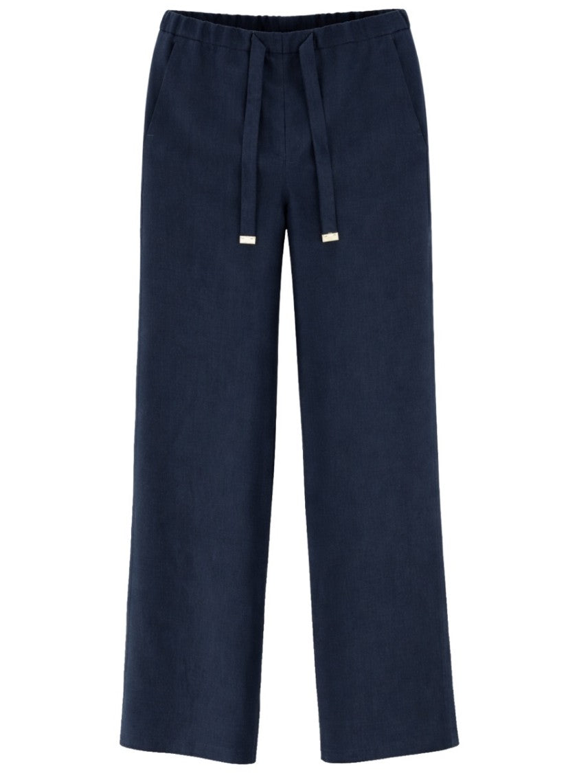 Max Mara Relaxed Wide-Leg Pants In Lightweight Linen