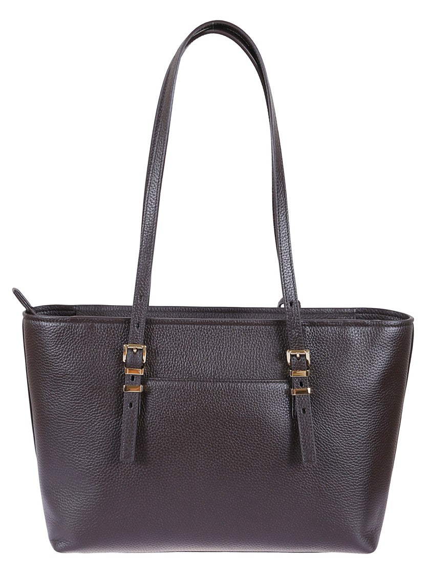 Michael Kors Hammered Leather Handbag With Double Handles