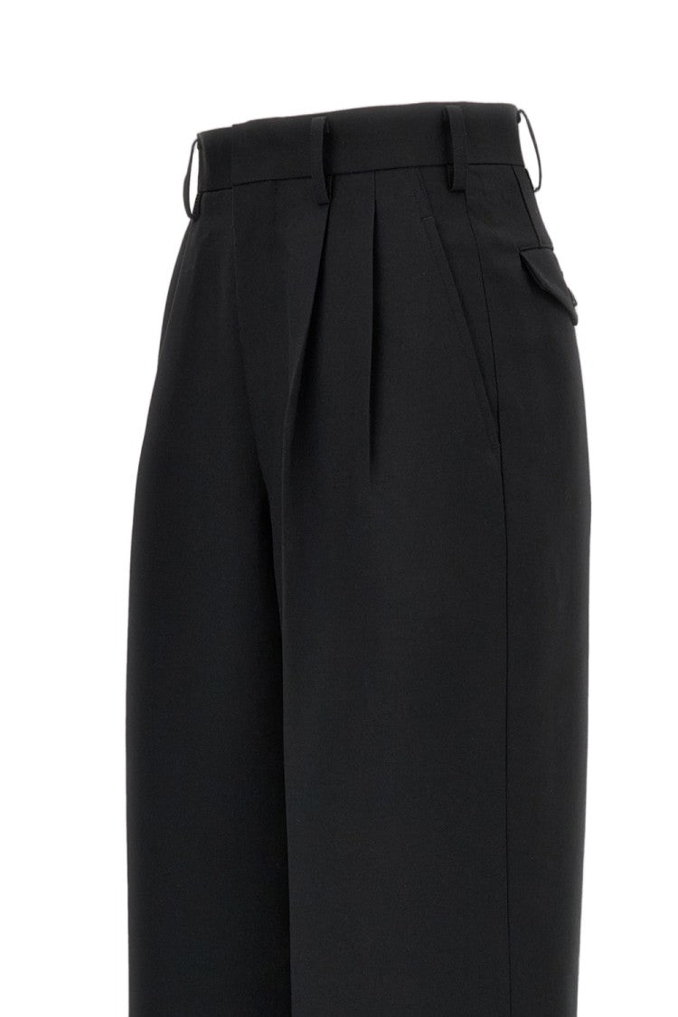 Junya Watanabe High-Rise Wide-Leg Wool Trousers With Pressed Crease