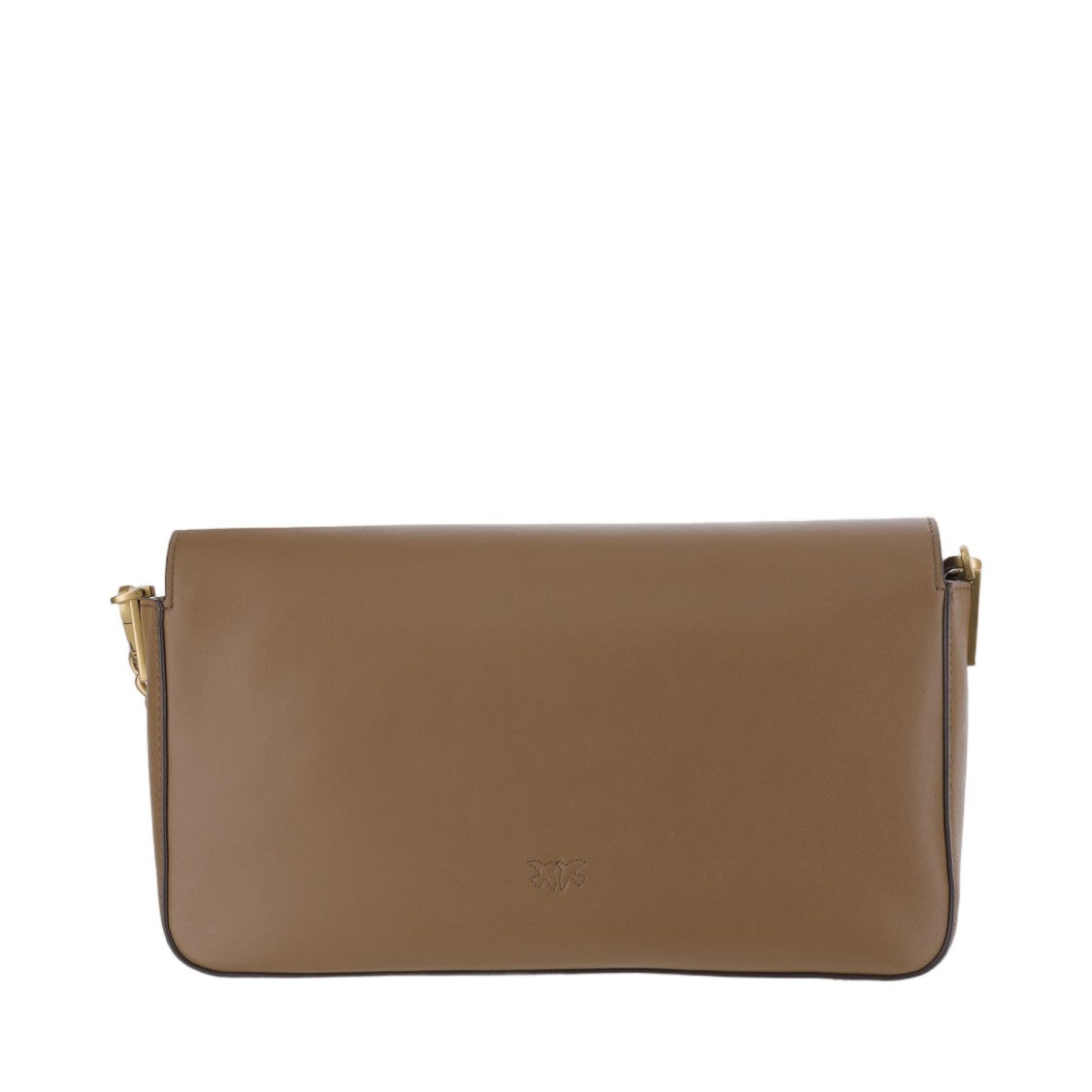 Pinko Brown Leather Logo Cross-Body Bag