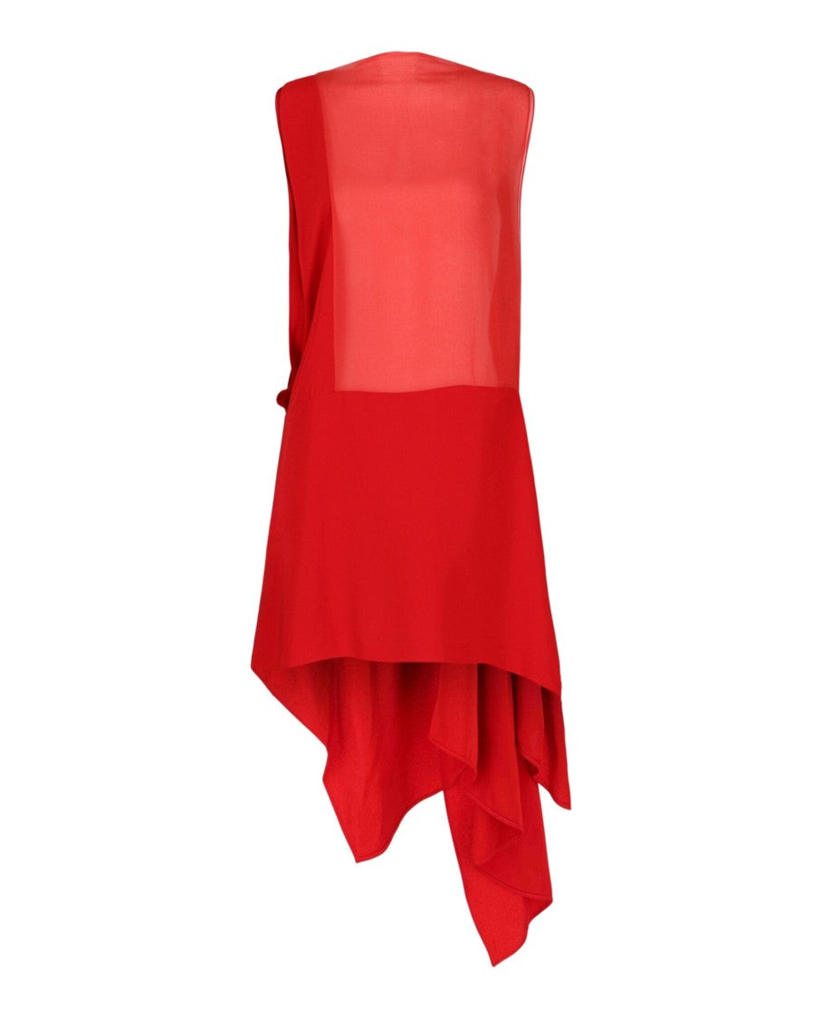 Ferragamo Asymmetrical-Design Silk Dress