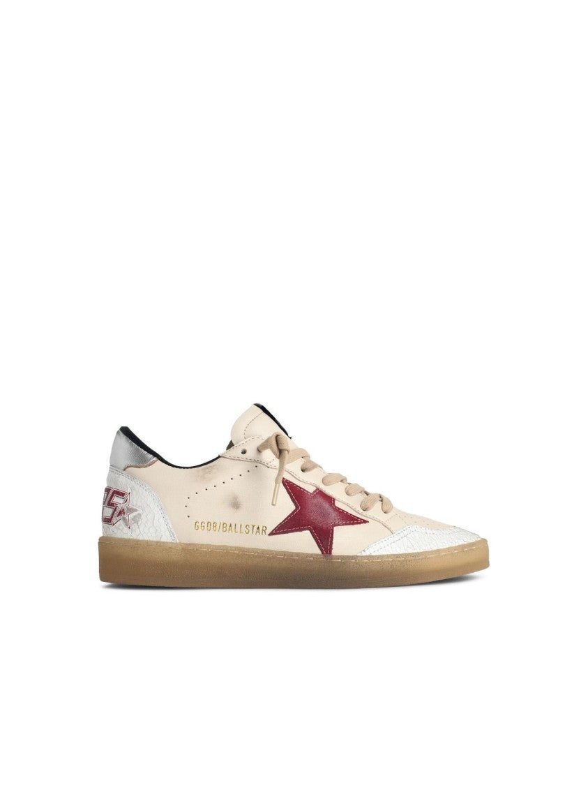 Golden Goose 'Ball Star' Beige Leather Sneakers