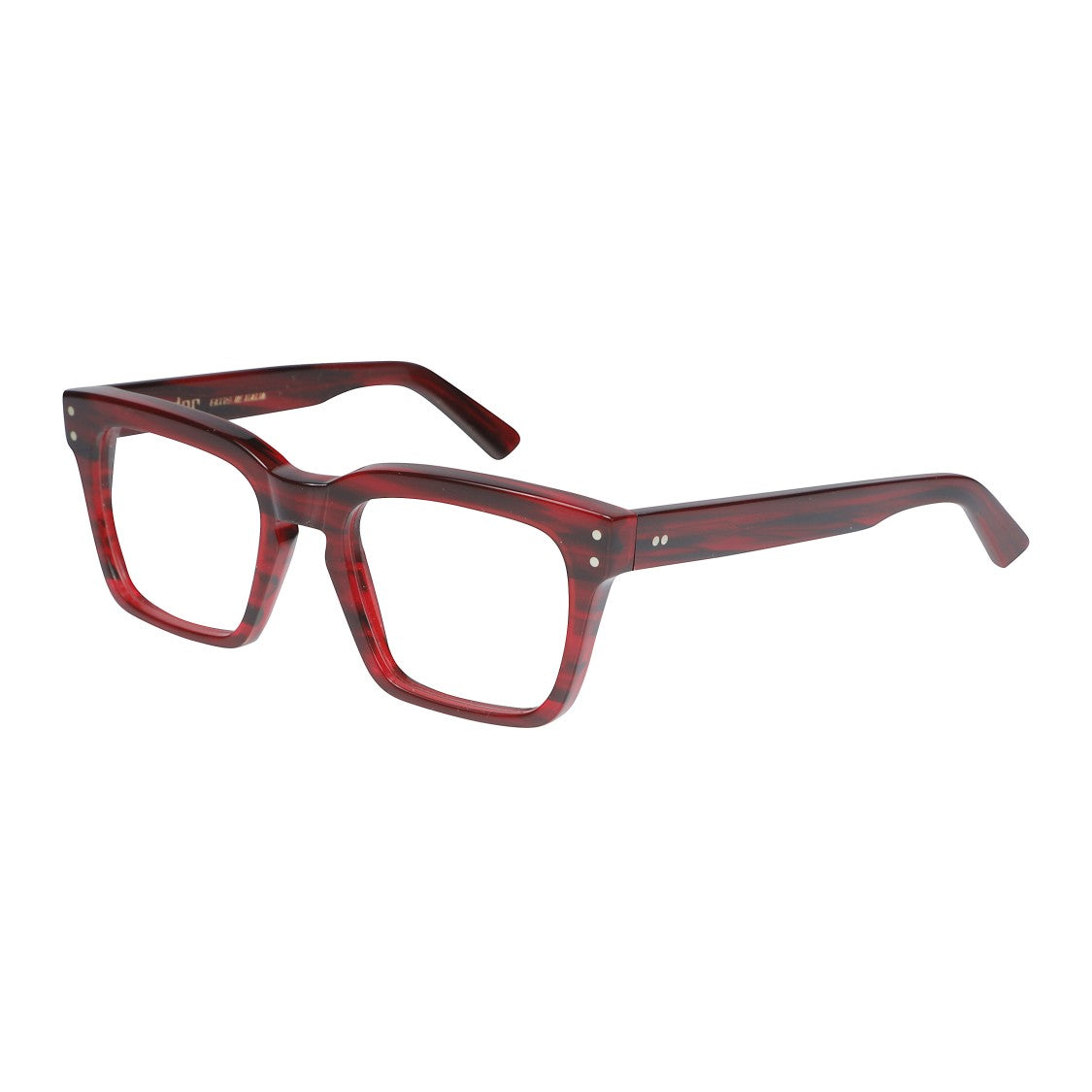Kador Truman Translucent Deep Red Tortoiseshell Square Frame Eyeglasses