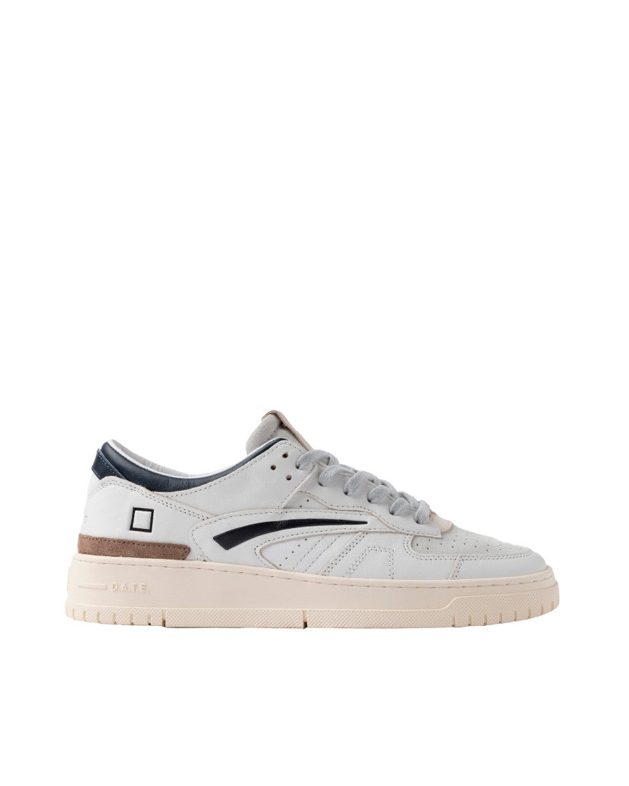 D.A.T.E Torneo Colored White-Blue Sneaker