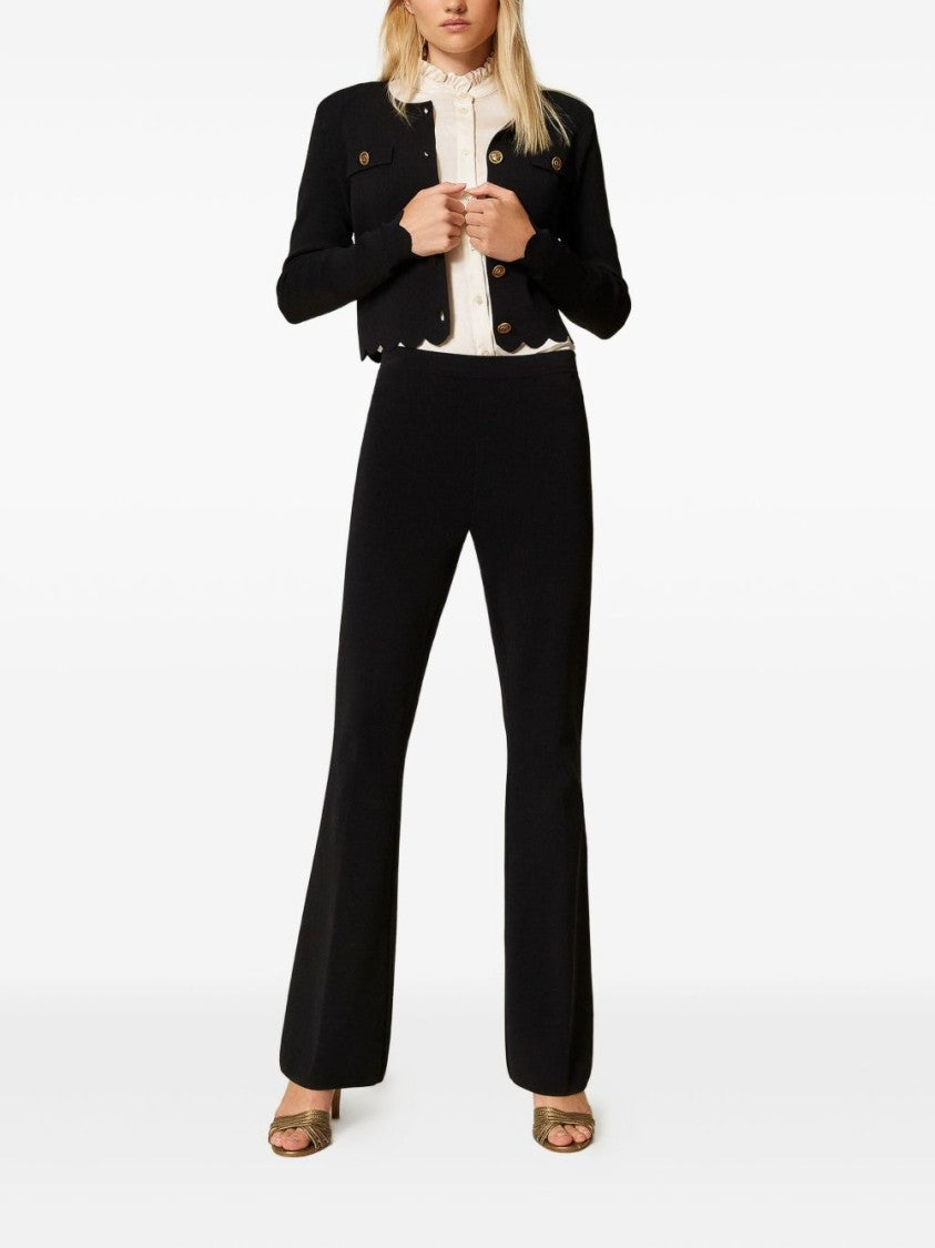 Twin-Set Tailored Black Trousers With Fitted Silhouette