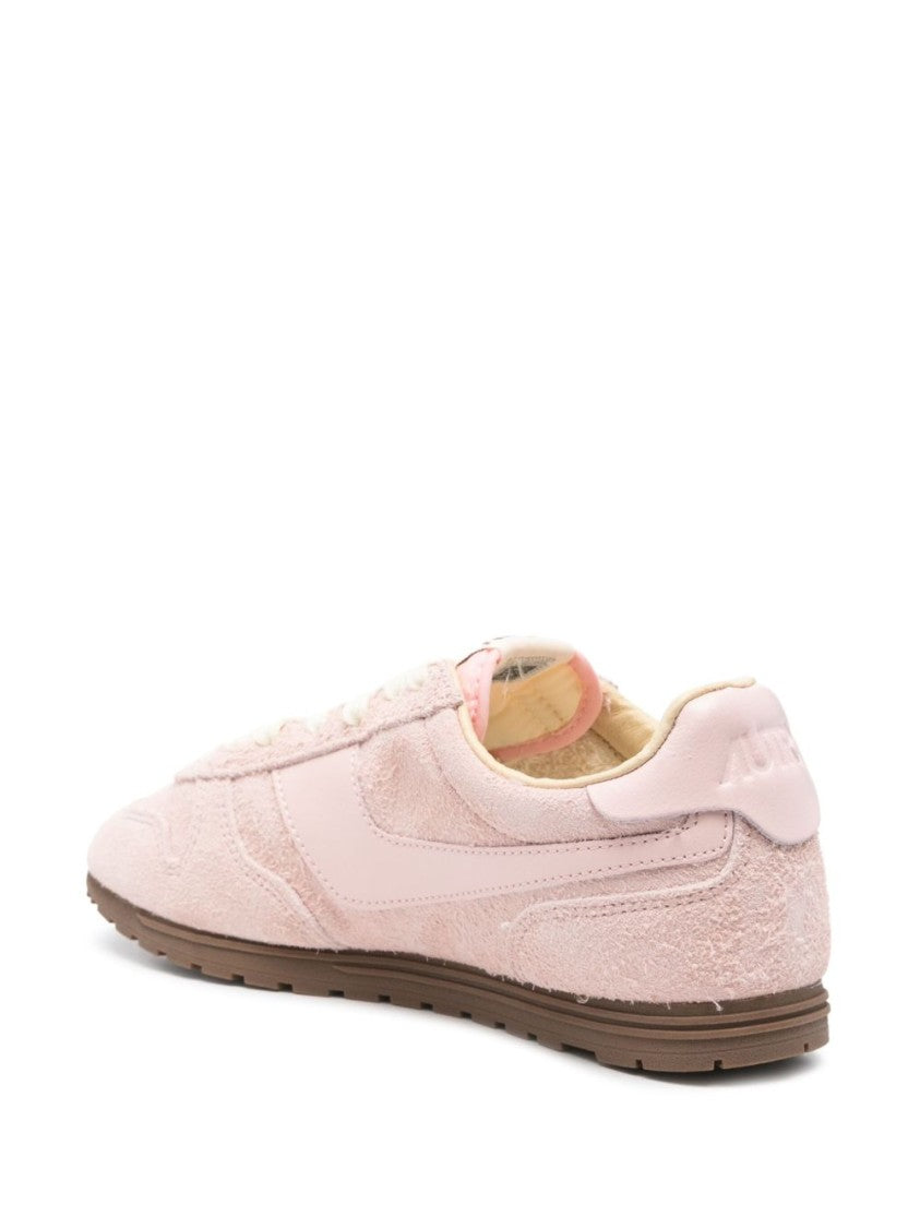 Autry Light Pink Suede Sneakers
