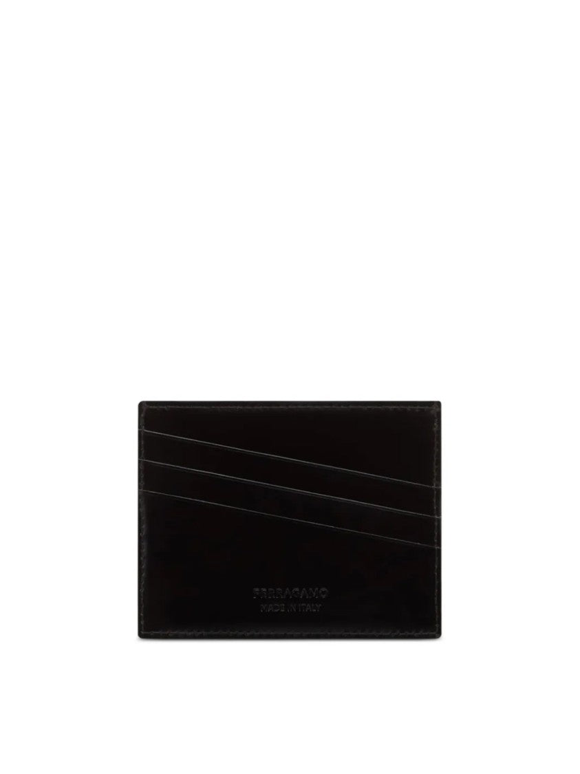 Ferragamo Diagonal Logo Credit Card Case