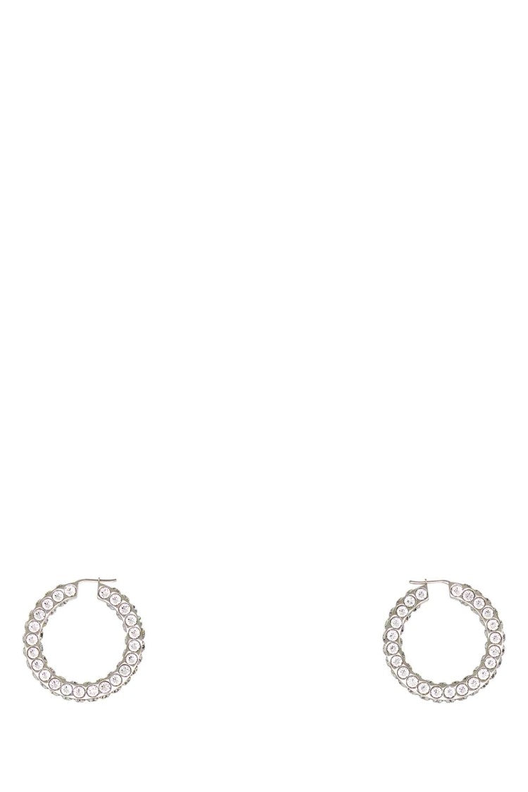 Amina Muaddi Embellished Metal Big Jaheel Earrings