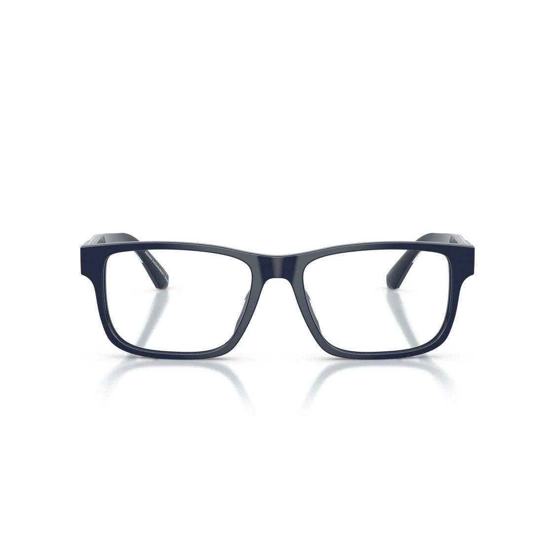 Emporio Armani 0Ea3265u Rectangular Black Acetate Eyeglasses With Metallic Accents