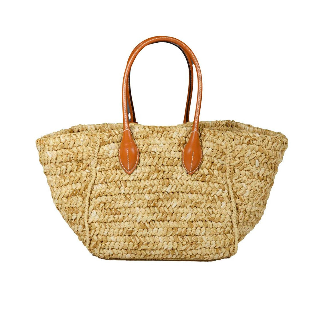 Ermanno Scervino Maggie Shopping Bag In Natural Shaded Raffia