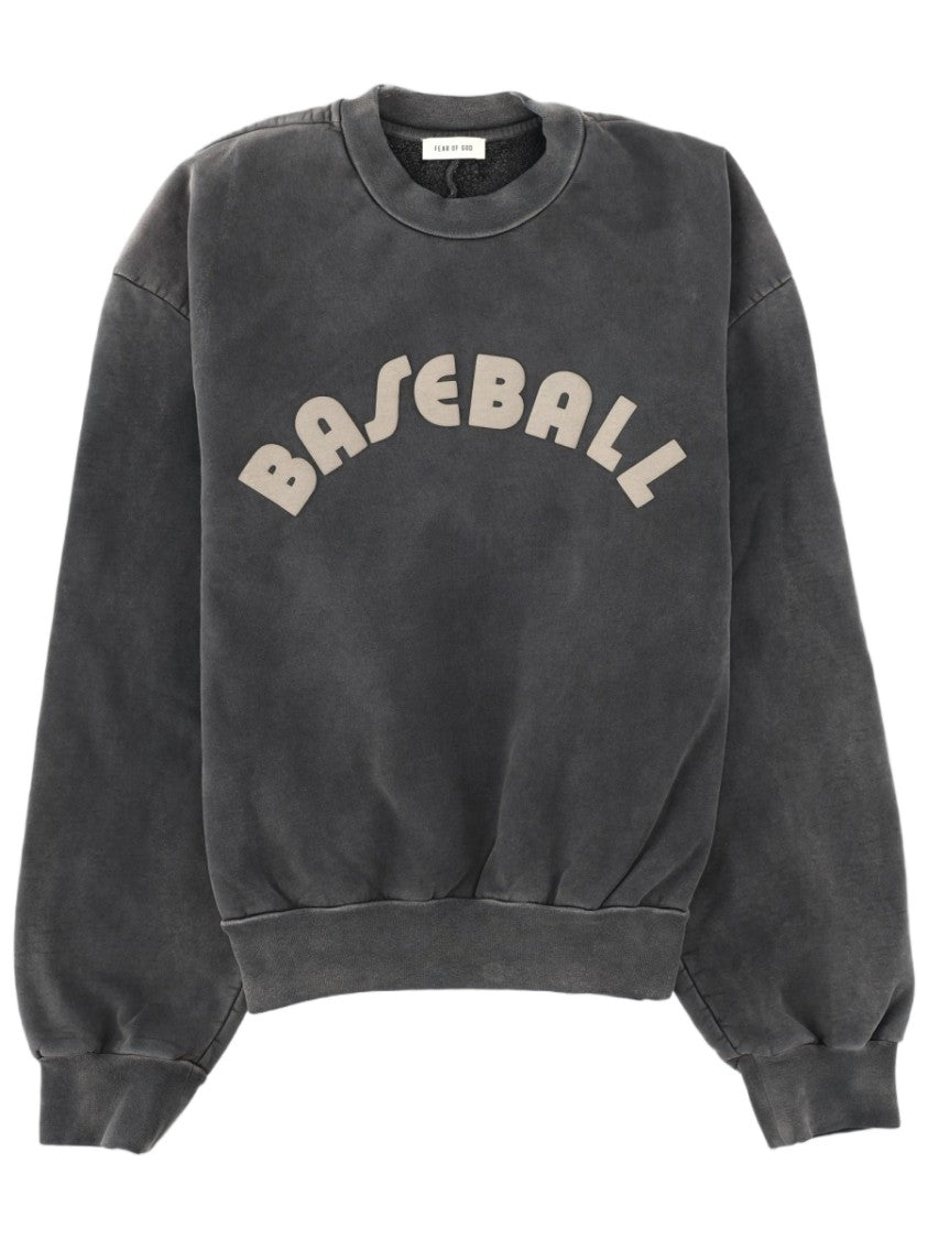 Fear Of God Charcoal Fg Baseball Washed Cotton Sweatshirt