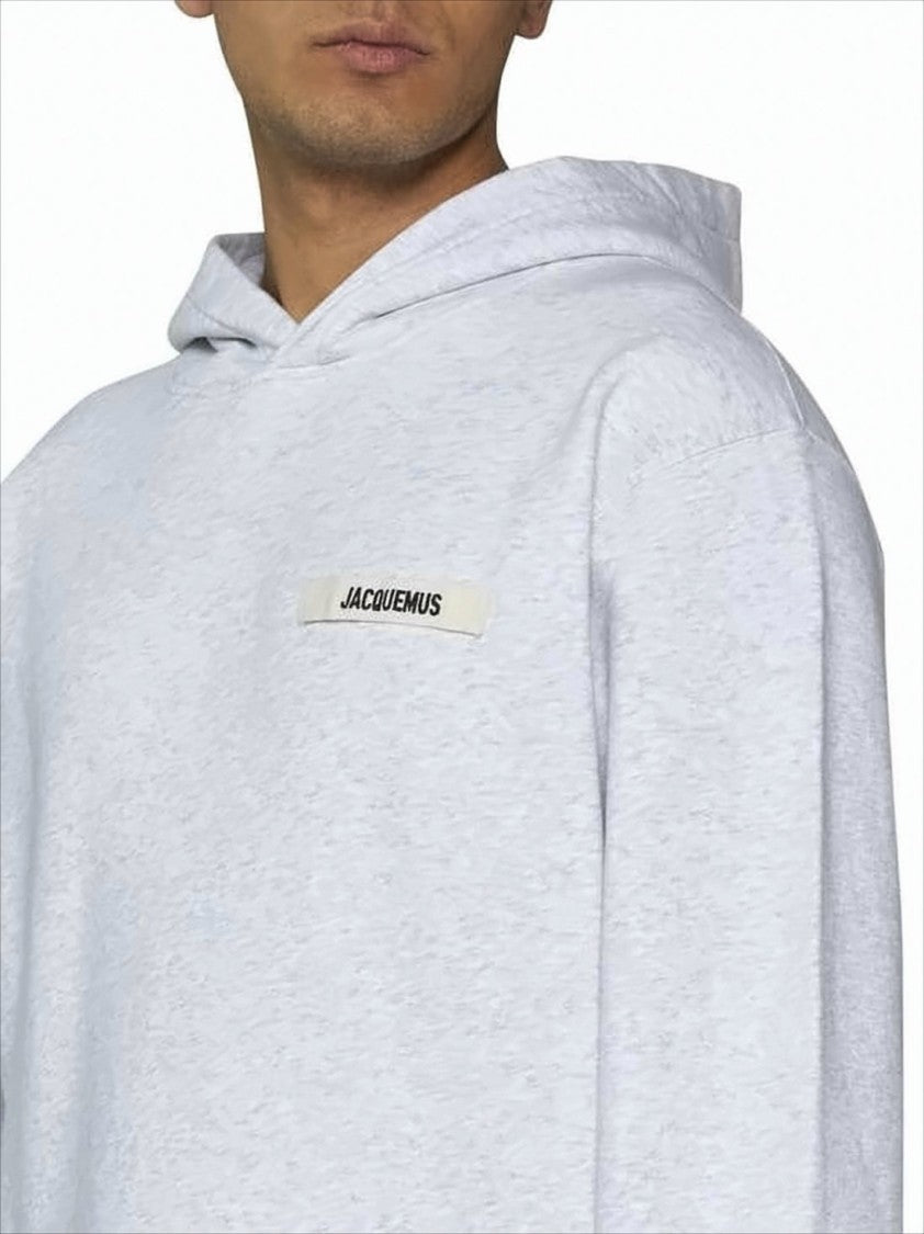 Jacquemus Relaxed-Fit Grey Hoodie With Kangaroo Pocket
