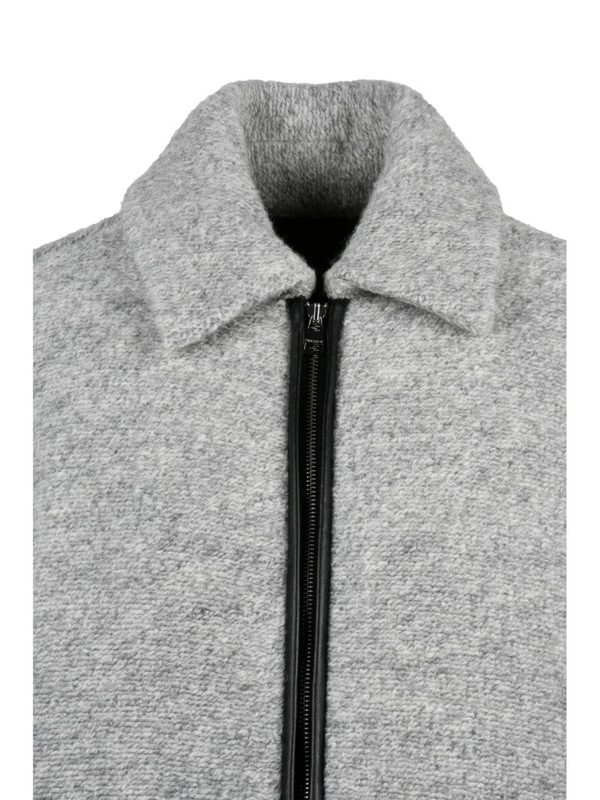 J. W. Anderson Textured Wool-Blend Zip-Front Coat With Quilted Interior