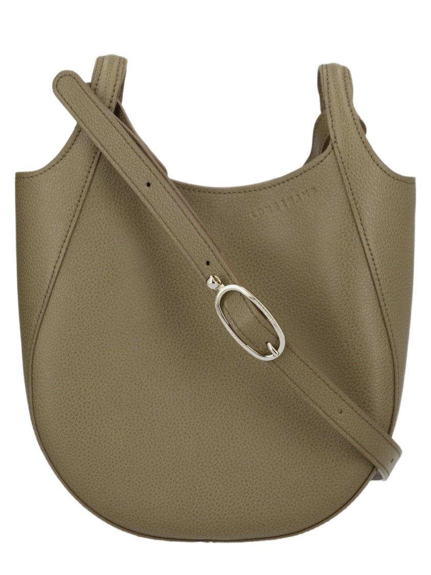 Longchamp Crescent-Shaped Crossbody Bag In Textured Leather