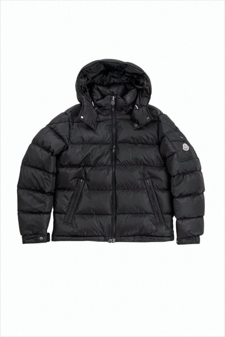 Moncler Matte Finish Down Jacket With Detachable Hood