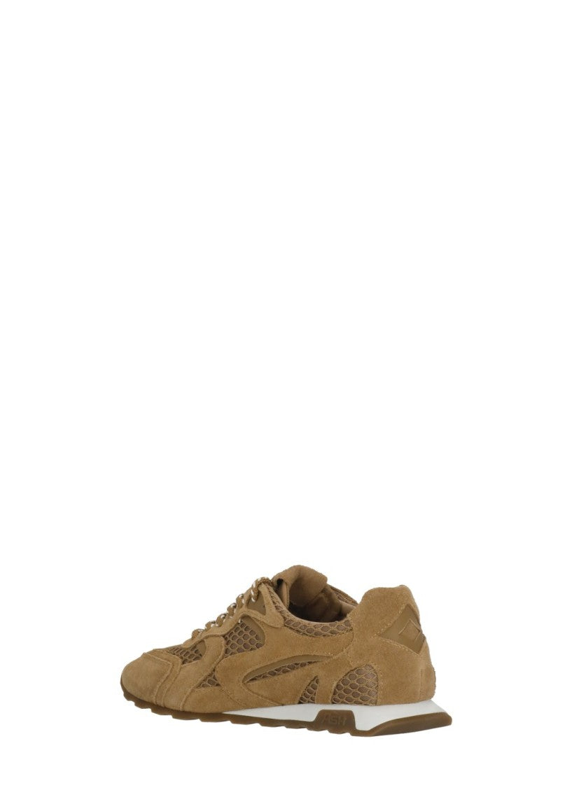 Ash Brown Kasar Net Mesh Sneakers