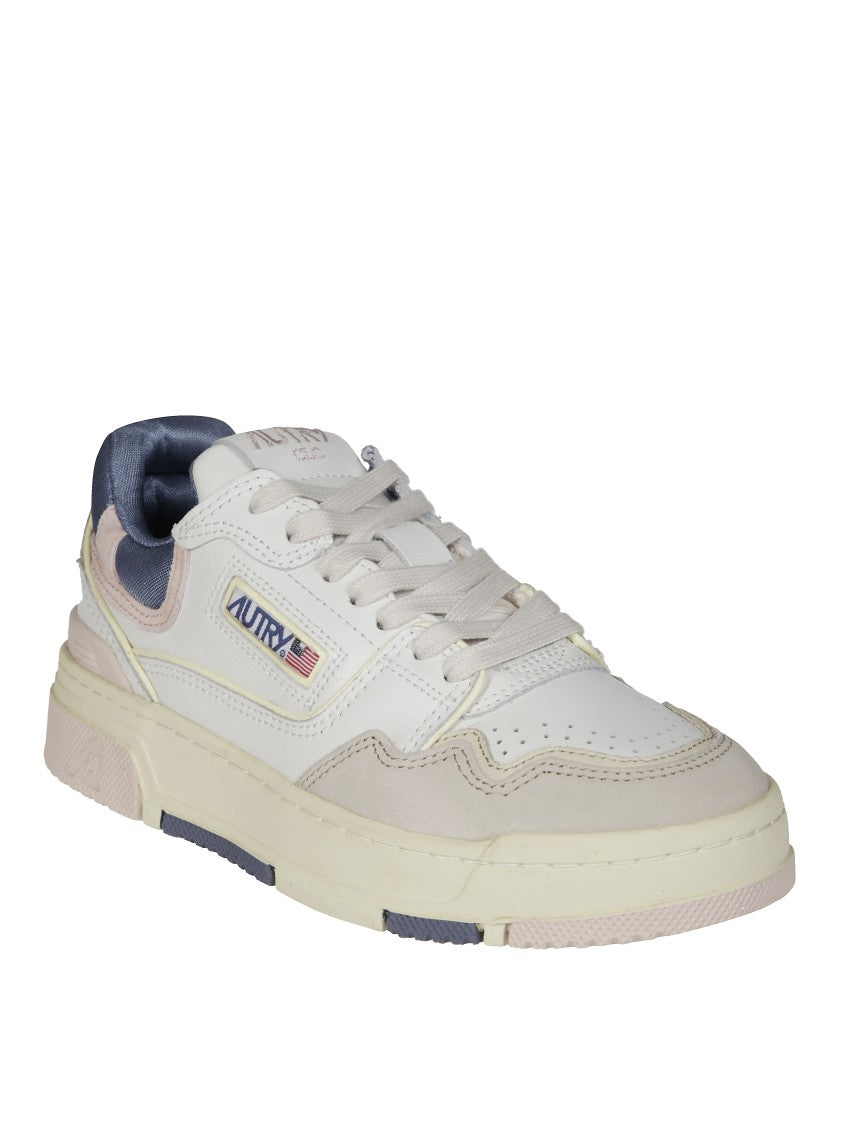 Autry Clc Low Low-Top Sneaker With Pastel Accents And Textured Sole