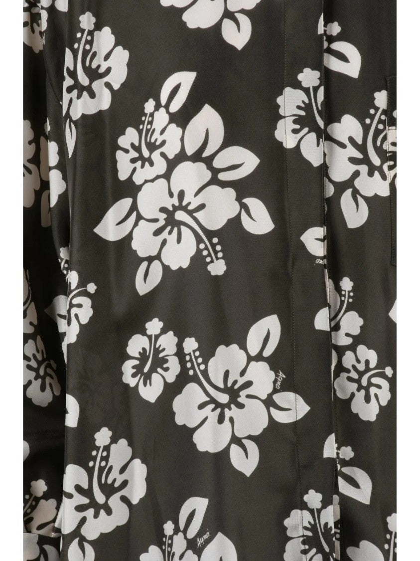 Aspesi Green/White Silk Women Shirt