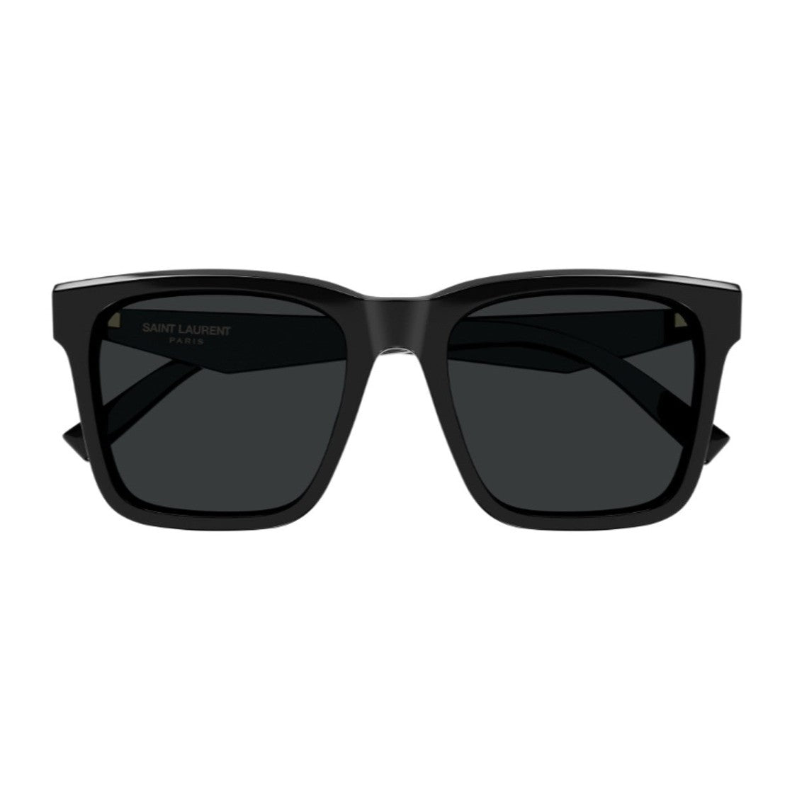 Saint Laurent Black Linea Monogram Recycled Acetate Square Sunglasses