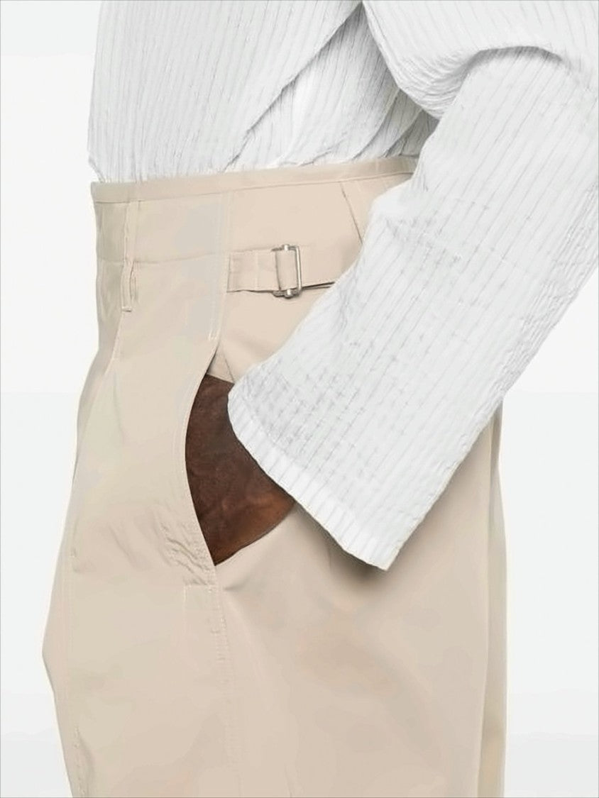 Lemaire Knee-Length Relaxed Fit Shorts With Adjustable Waist Tabs