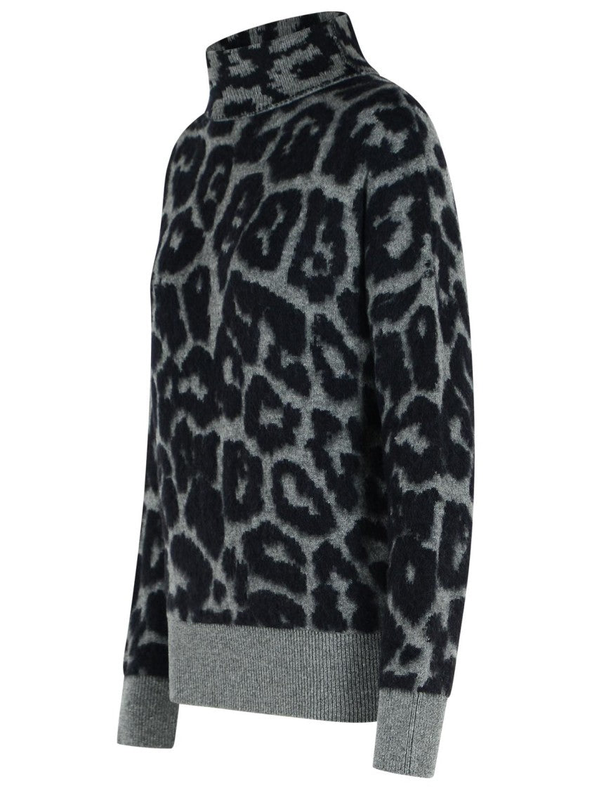 Stella Mccartney Grey Alpaca Blend Turtleneck Sweater