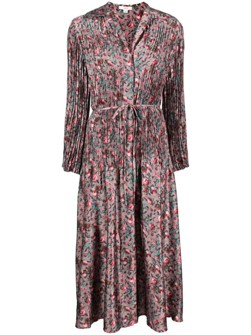 Vince Berry Blooms Pleated Shir