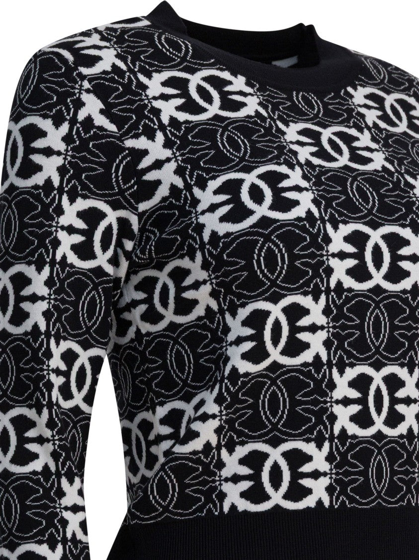 Pinko Black Viscose-Poly Knitwear