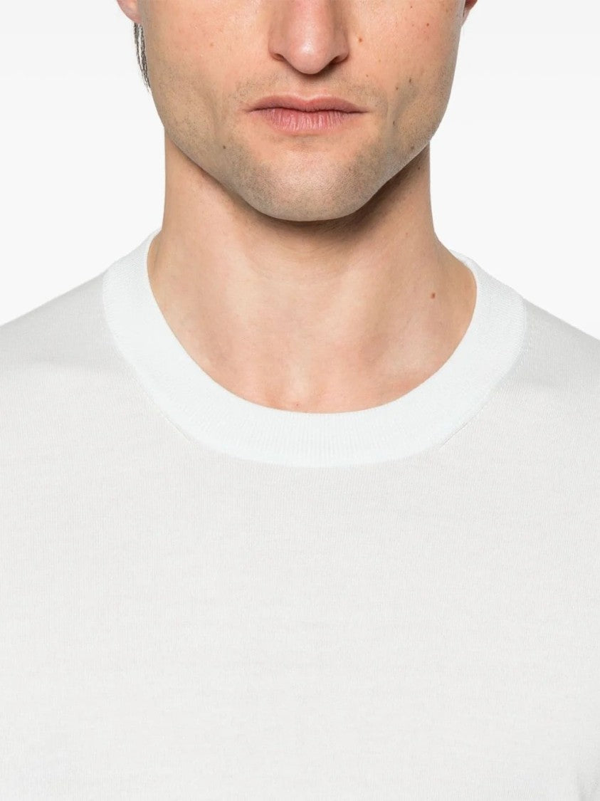 Brunello Cucinelli Long-Sleeve Crewneck Sweater With Ribbed Cuffs