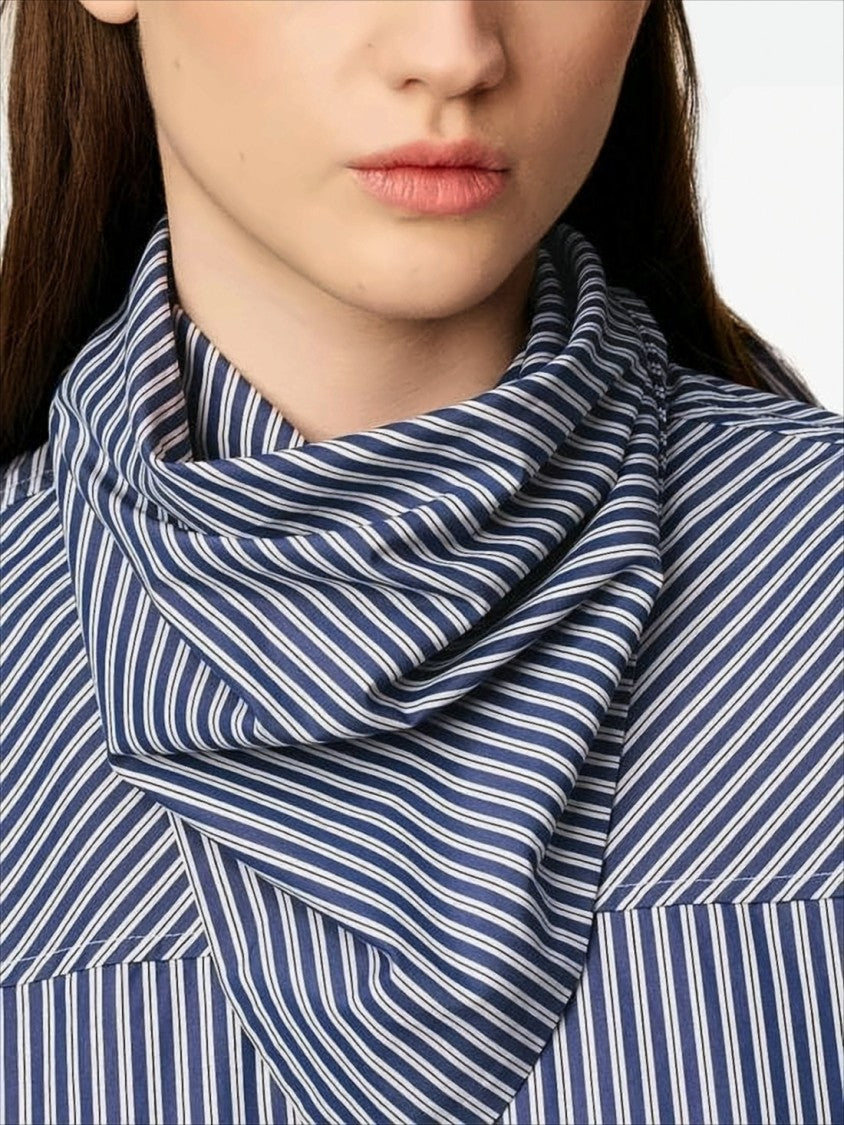 Ami Paris Relaxed Blue Midi Dress