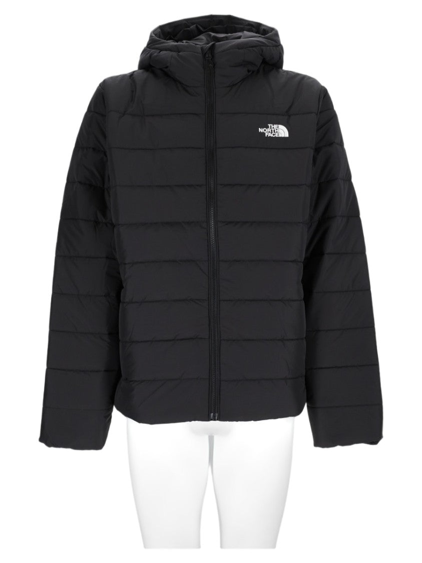 The North Face Black Hooded Quilted Puffer Sports Jacket