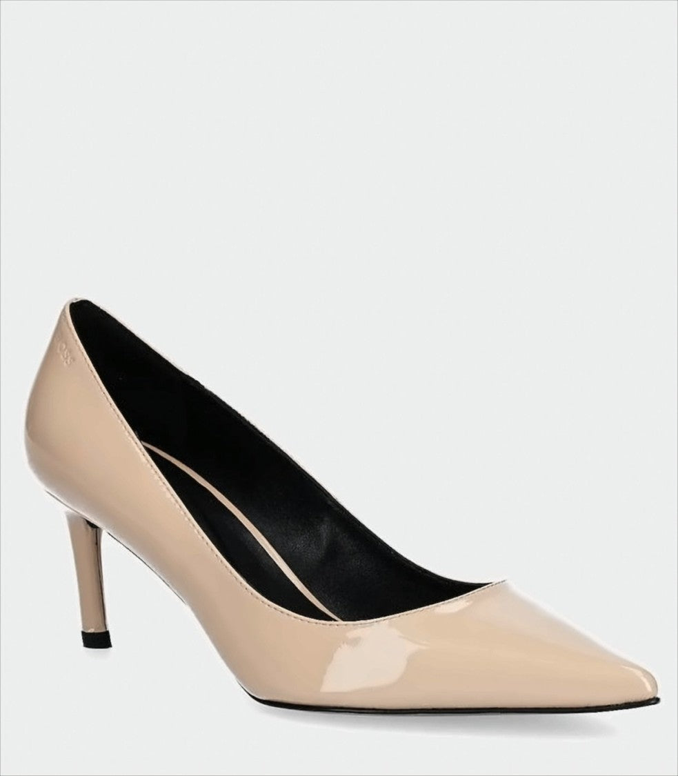 Boss Blush Patent Leather Pumps With Tapered Toe