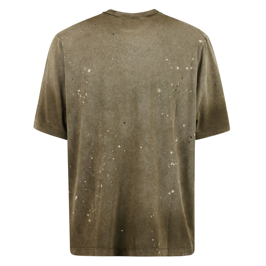 Dsquared2 Washed Olive Green Distressed T-Shirt