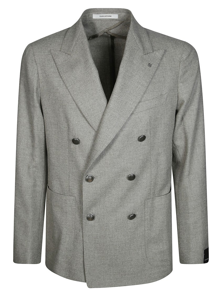 Tagliatore Double-Breasted Tailored Jacket With Notched Lapel