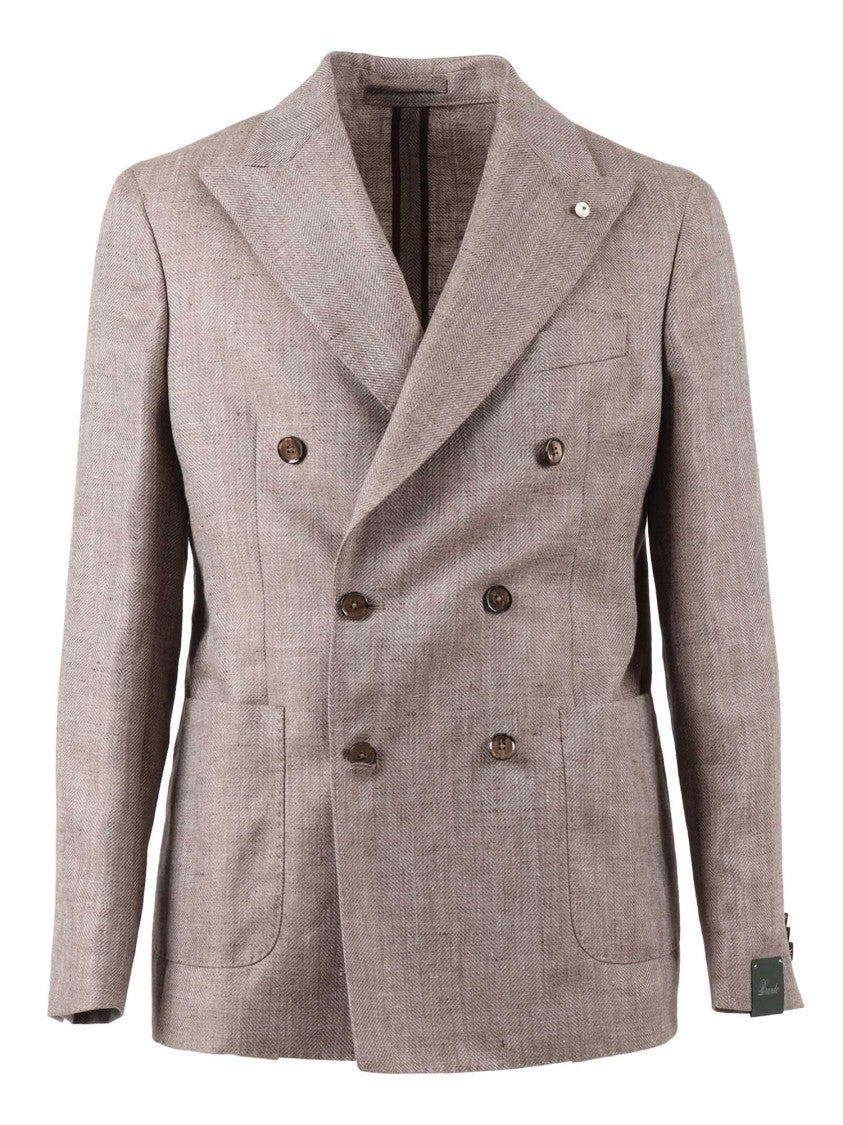 Brando-Lubiam Double Breasted Drop S Linen Blazer