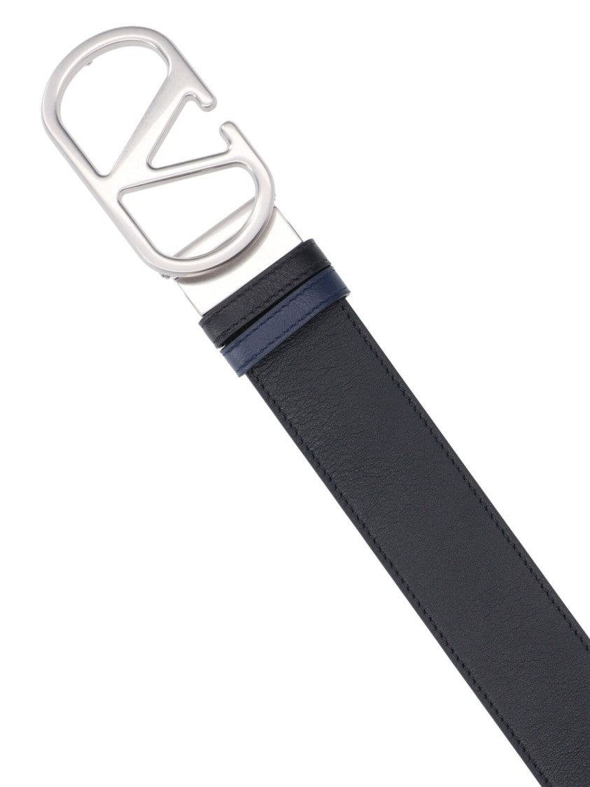 Valentino Garavani 'Vlogo Signature' Reversible Belt – Black