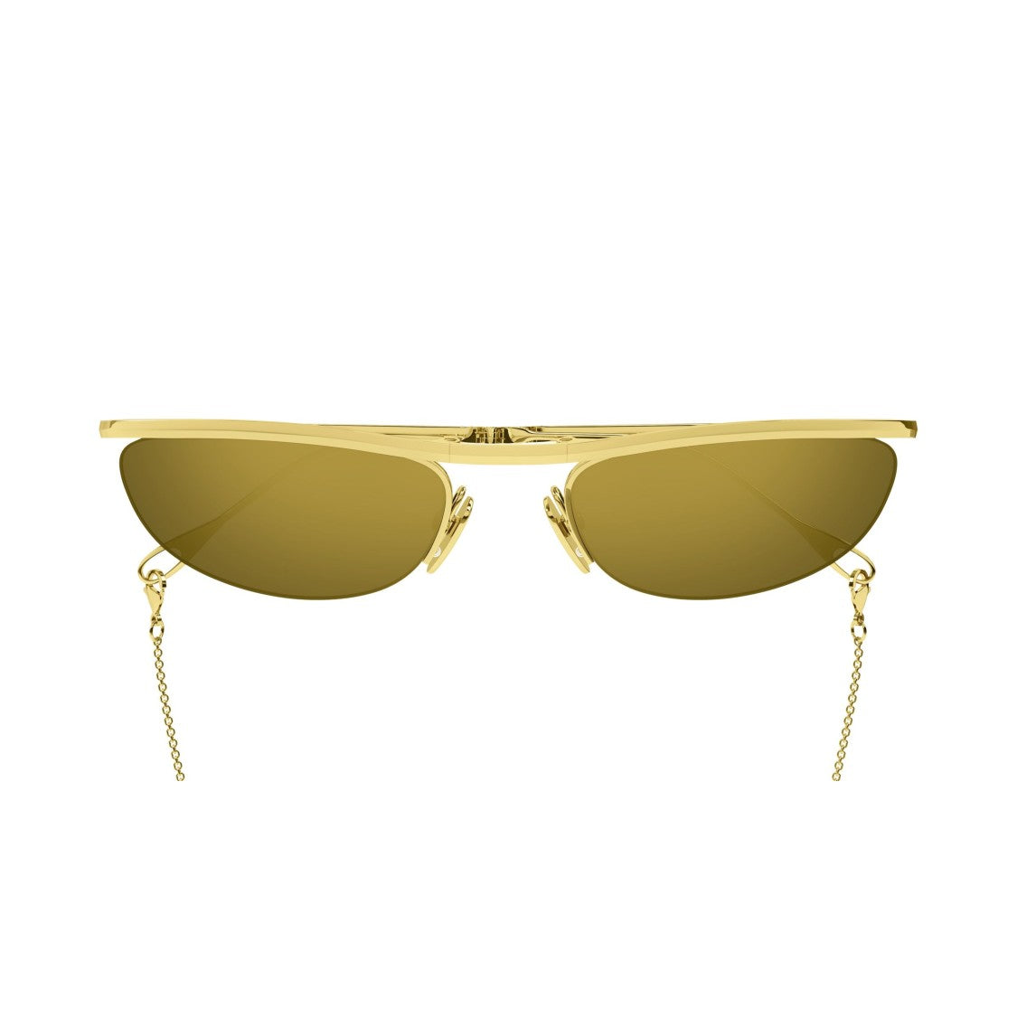 Gucci Gg2157s Narrow Gold-Toned Sunglasses